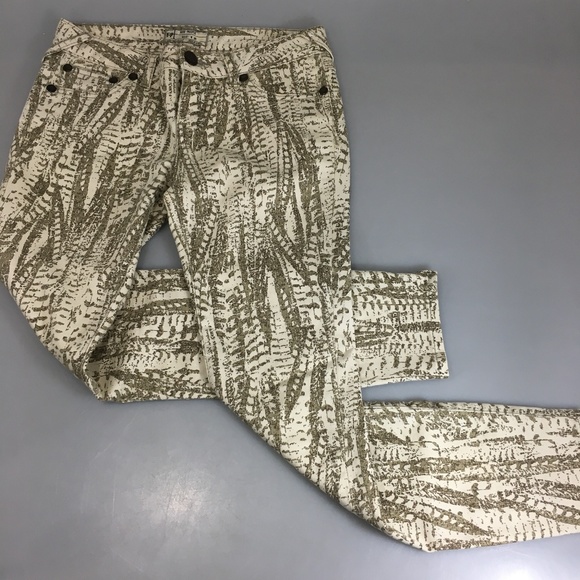 Free People 26 Printed Skinny Jeans Denim Jeggings